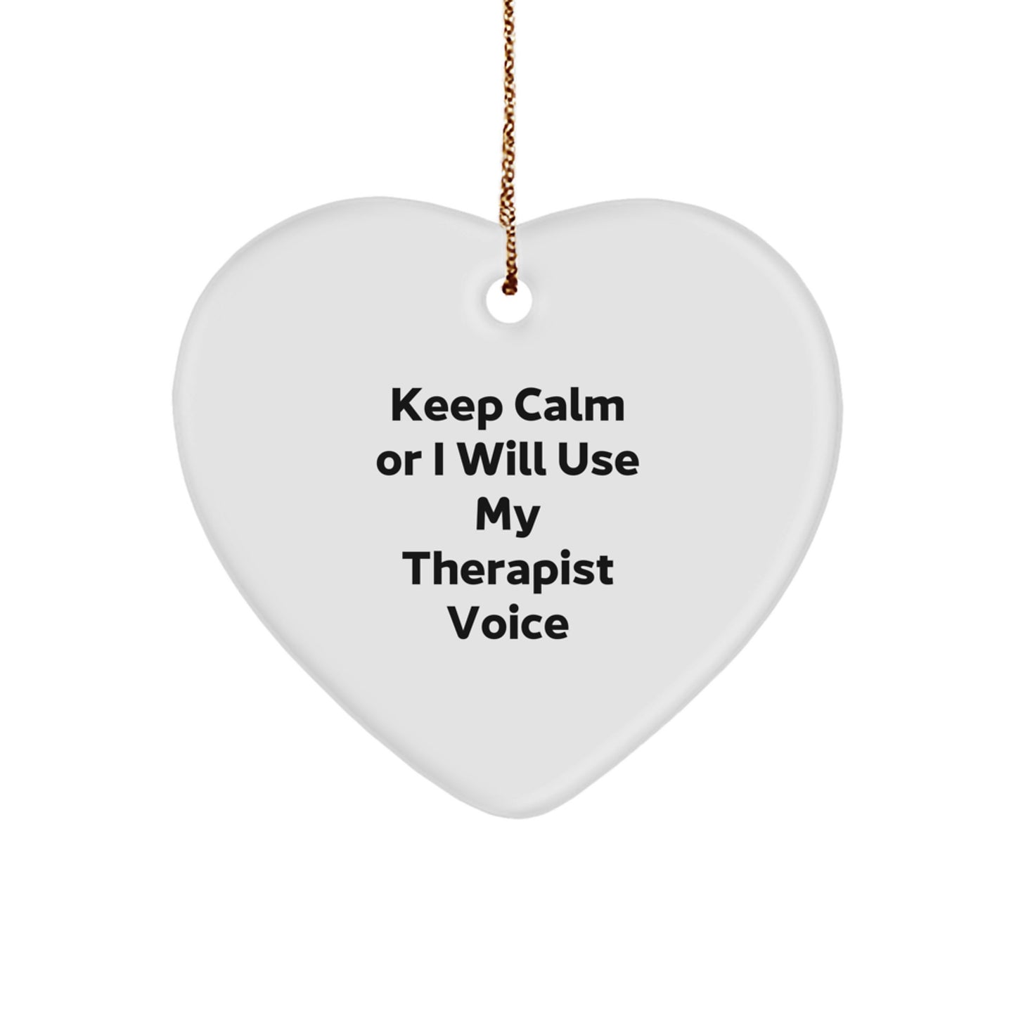 Funny Therapist Gifts from Men to Women, Heart Ornament for Therapist Christmas Unique Gifts - Image 1
