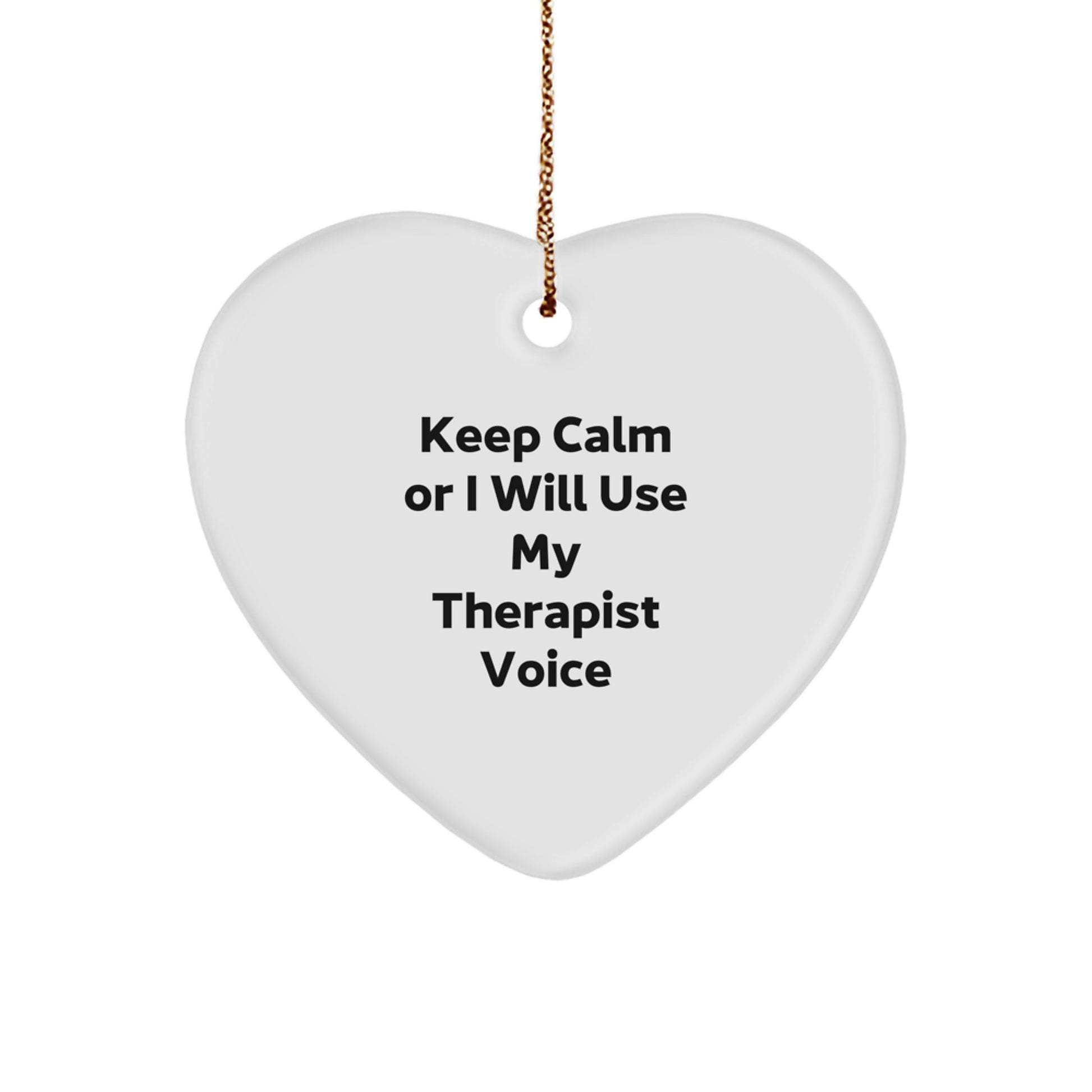 Funny Therapist Gifts from Men to Women, Heart Ornament for Therapist Christmas Unique Gifts - Image 1