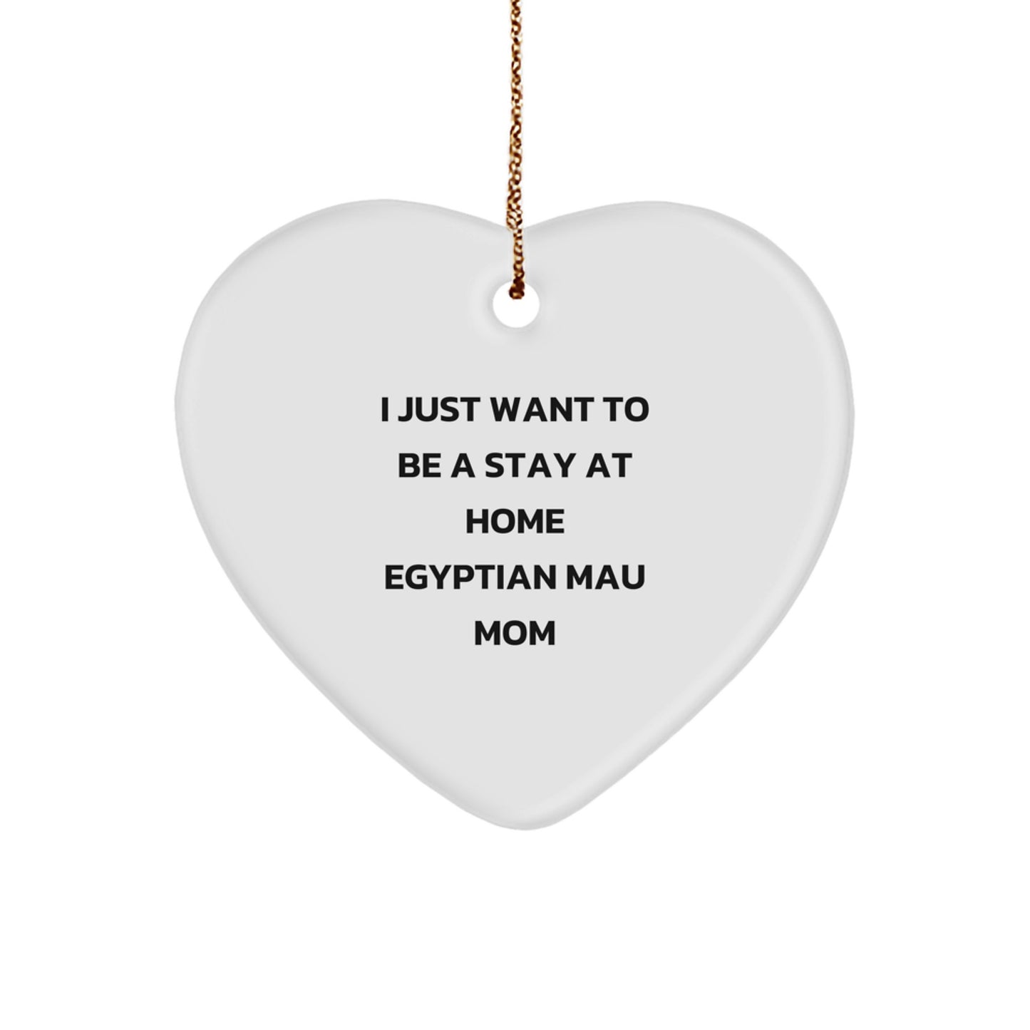 Egyptian Mau Cat Mom Gifts, Funny Heart Ornament for Christmas, Egyptian Mau Cat Lover Gifts from Family, Egyptian Mau Cat Enthusiast Gifts for Her - Image 1