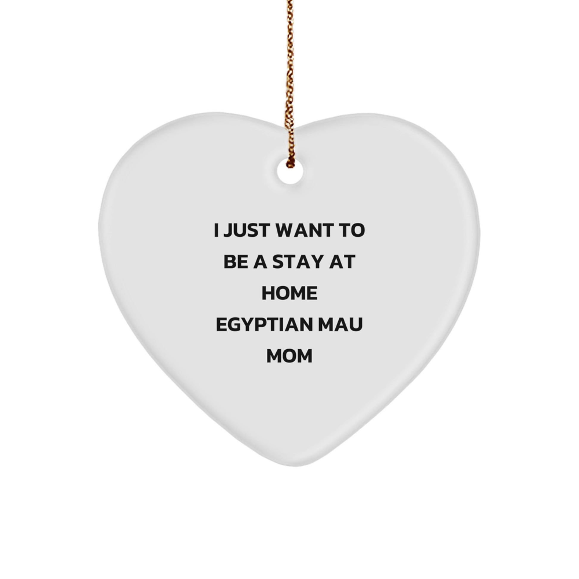 Egyptian Mau Cat Mom Gifts, Funny Heart Ornament for Christmas, Egyptian Mau Cat Lover Gifts from Family, Egyptian Mau Cat Enthusiast Gifts for Her - Image 1