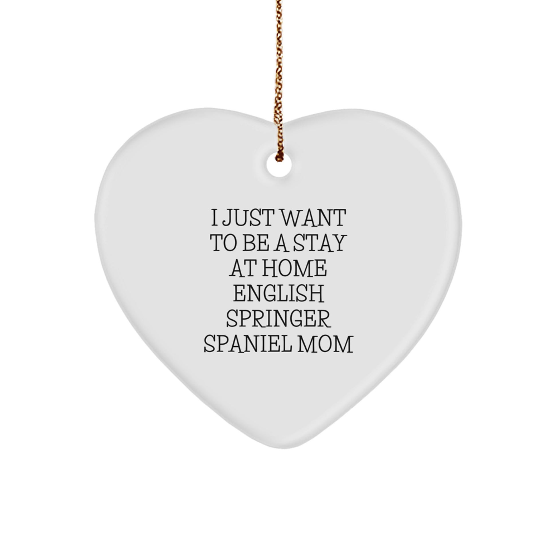 English Springer Spaniel Mom Heart Ornament Gift for English Springer Spaniel Dog Lover from Friends, Funny Dog Mom Christmas Unique Gifts - Image 1