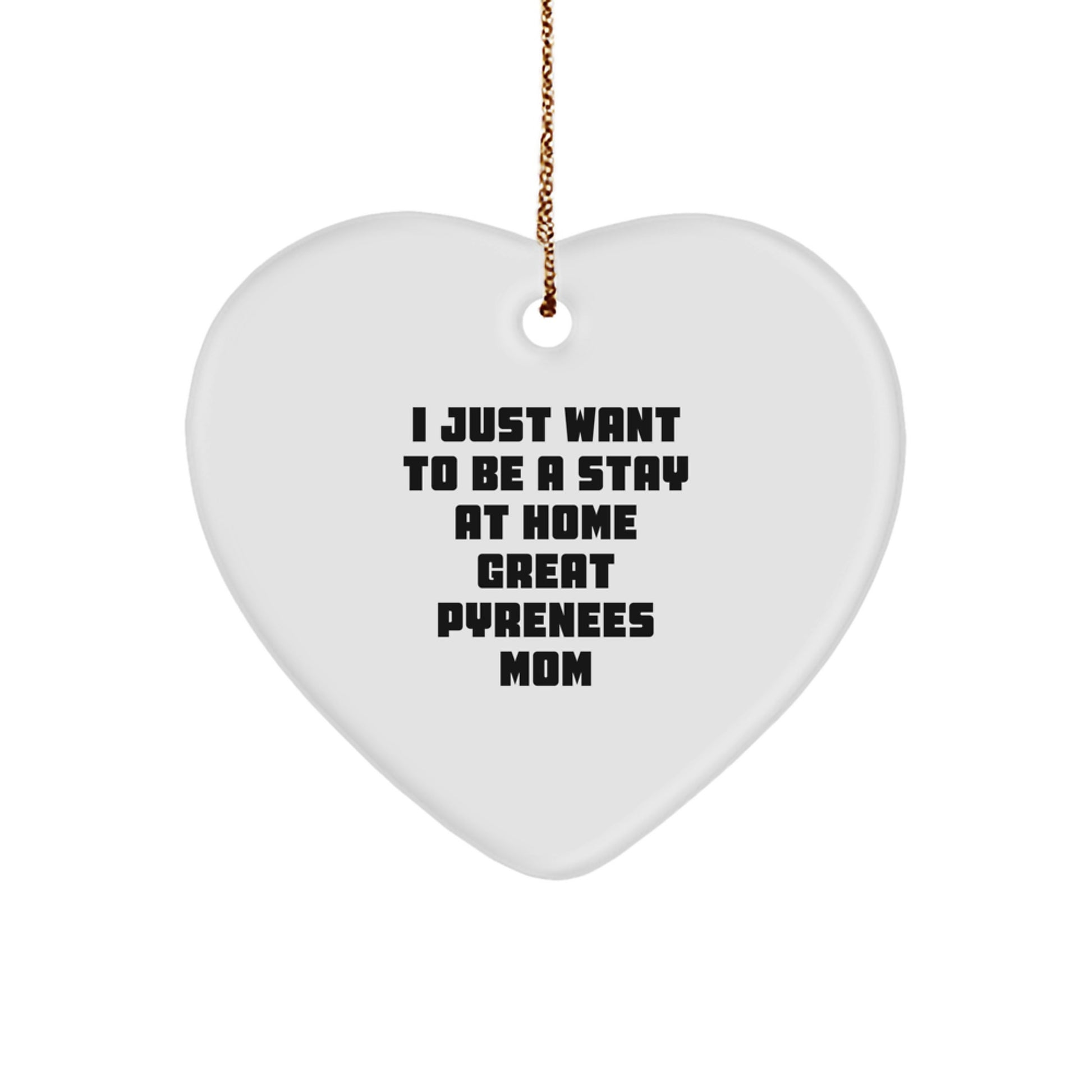 Funny Great Pyrenees Dog Mom Christmas Unique Gift, Heart Ornament for Great Pyrenees Dog Lovers from Daughter to Mom, Unique Great Pyrenees Dog Christmas Memorable Present - Image 1