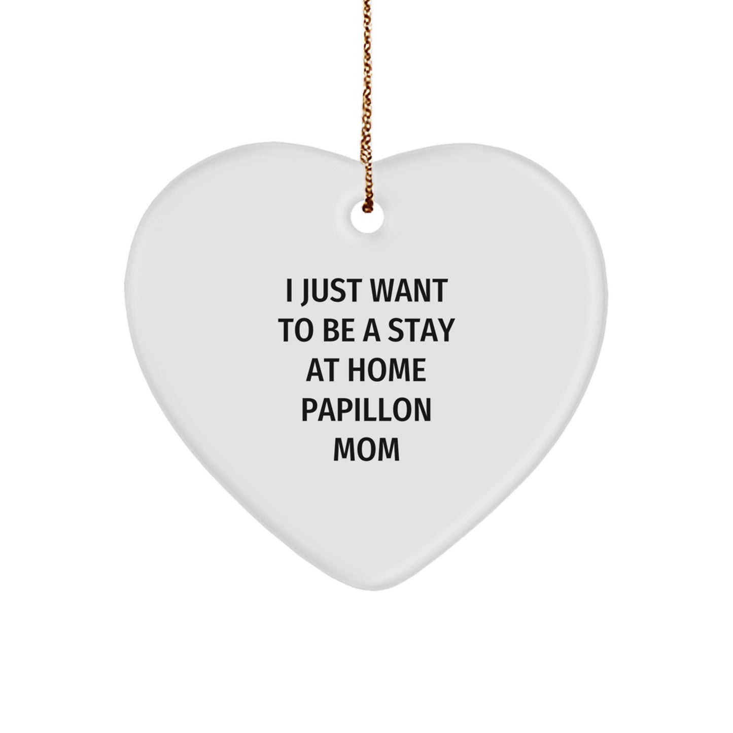 Funny Papillon Dog Mom Heart Ornament, Gift for Papillon Dog Lovers, Gifts from Friends, Perfect Christmas Unique Gifts - Image 1