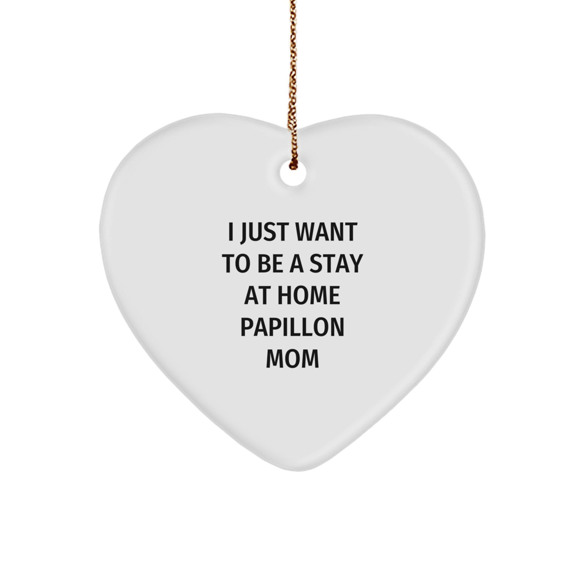 Funny Papillon Dog Mom Heart Ornament, Gift for Papillon Dog Lovers, Gifts from Friends, Perfect Christmas Unique Gifts - Image 1