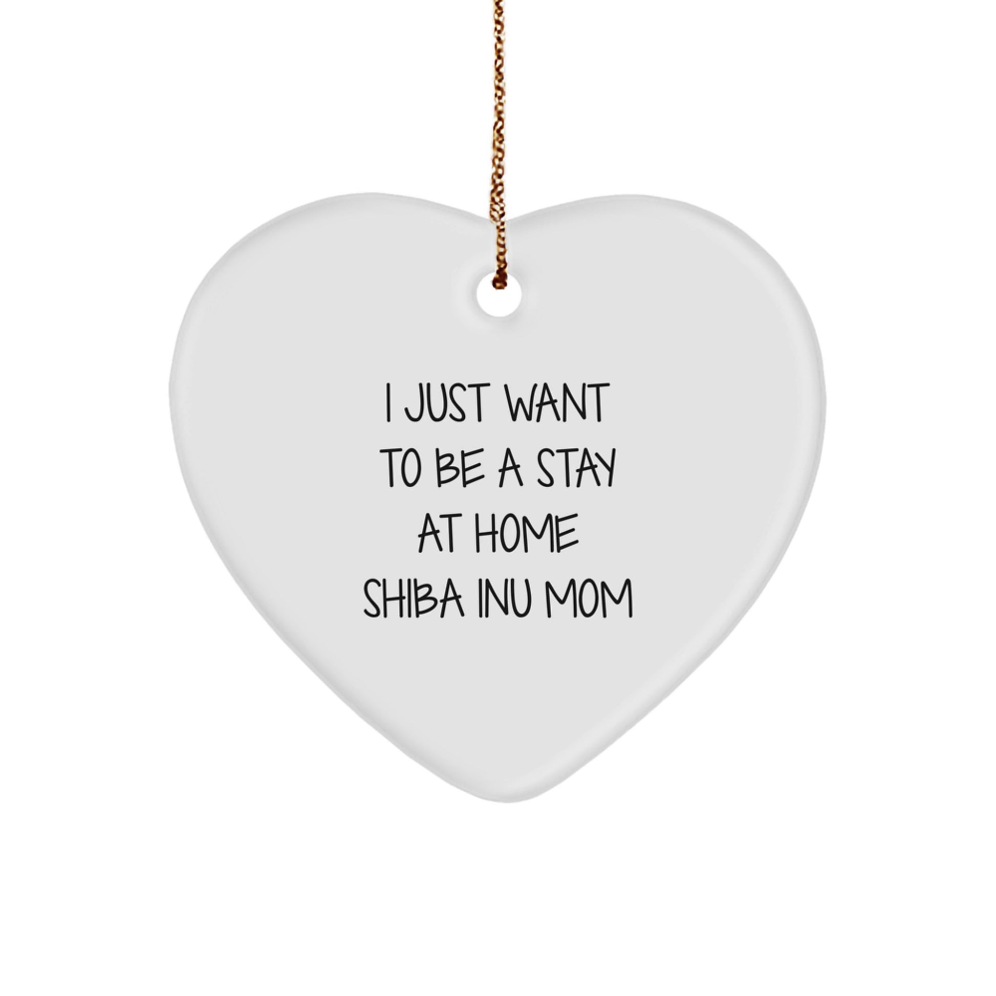 Funny Shiba Inu Dog Mom Christmas Ornament Gifts from Friends, Unique Heart Shaped Decor for Shiba Inu Dog Lovers - Image 1