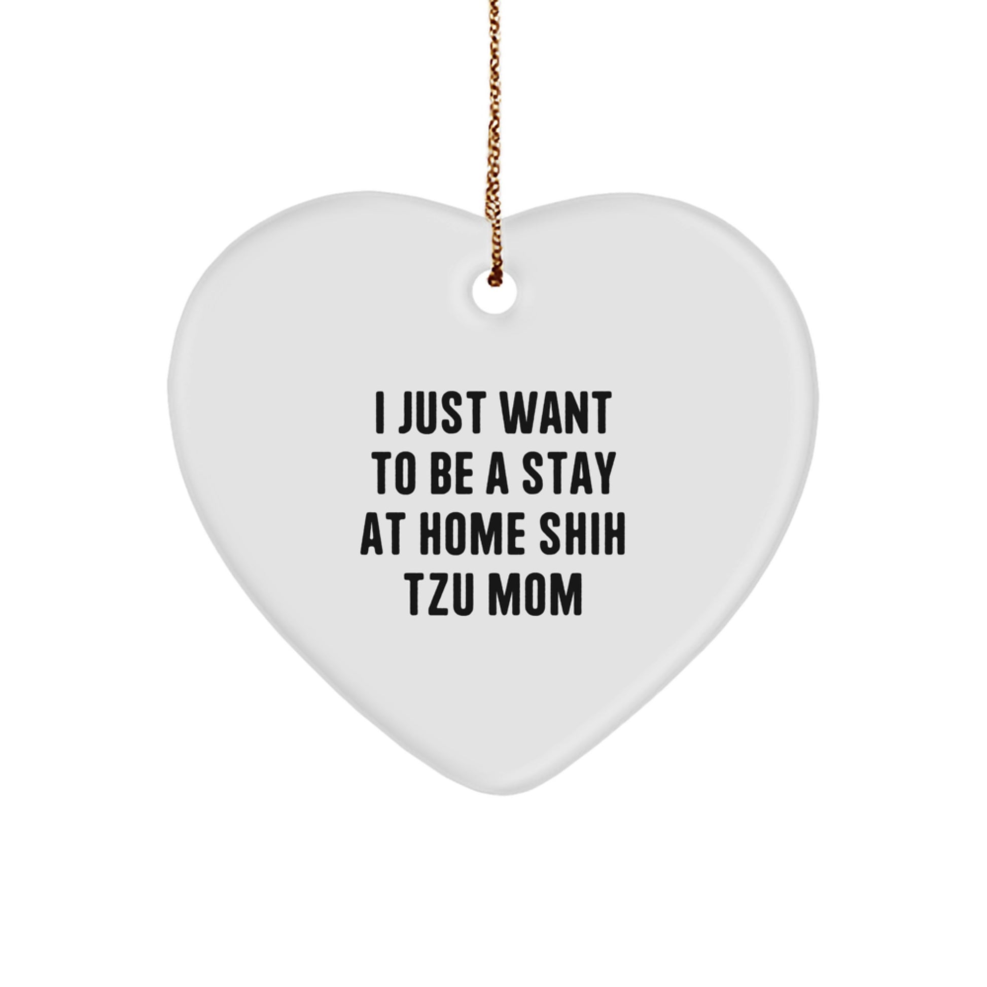 Shih Tzu Dog Funny Heart Ornament Gifts from Men to Friends for Christmas Unique Home Decor - Image 1