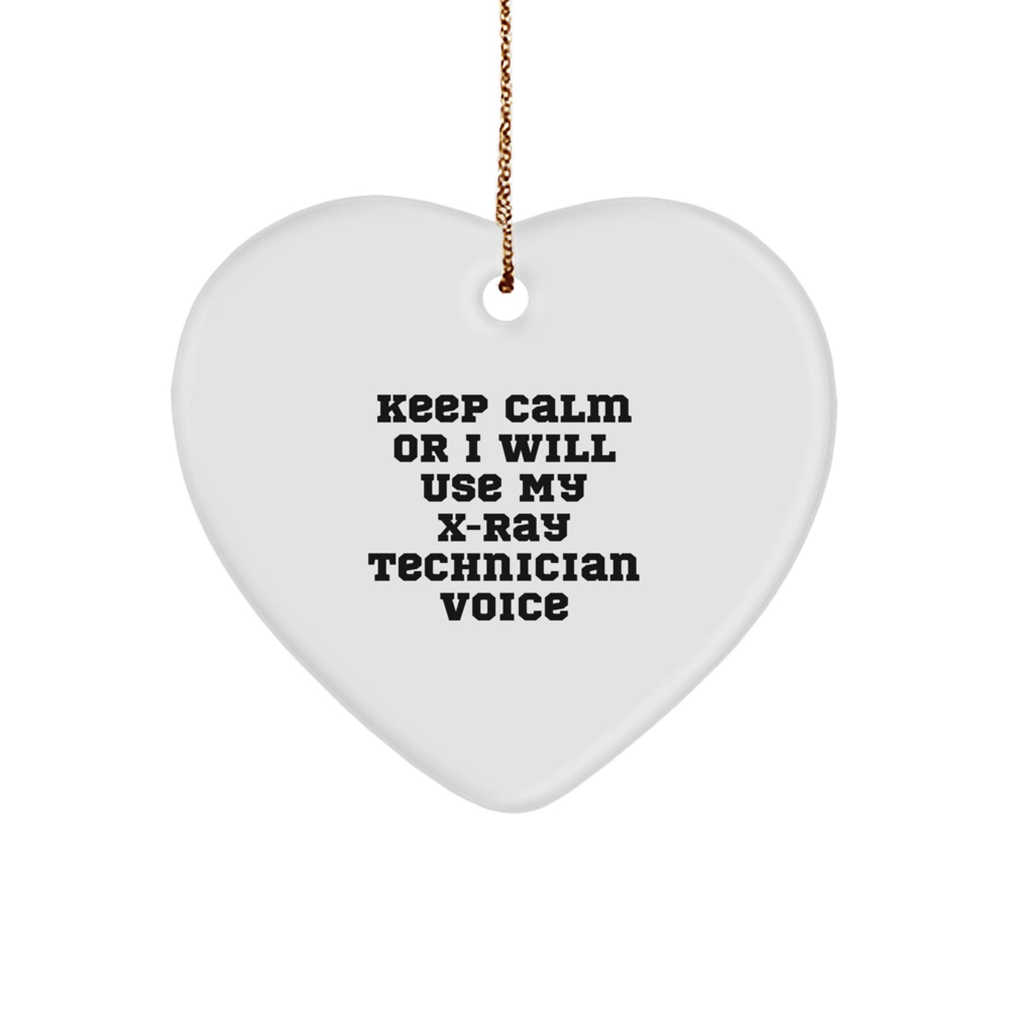 Funny Heart Ornament for X-Ray Technician Gifts from Friends, Unique X-Ray Technician Christmas Unique Gifts for Men, Women, Coworkers, Family - Image 1