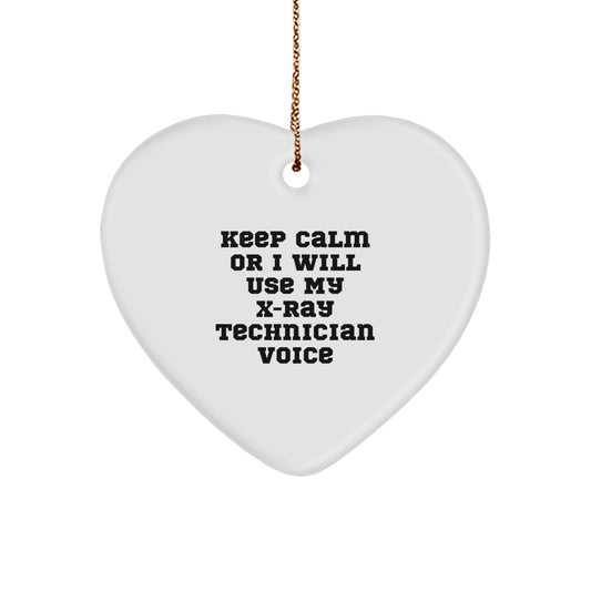 Funny Heart Ornament for X-Ray Technician Gifts from Friends, Unique X-Ray Technician Christmas Unique Gifts for Men, Women, Coworkers, Family - Image 1