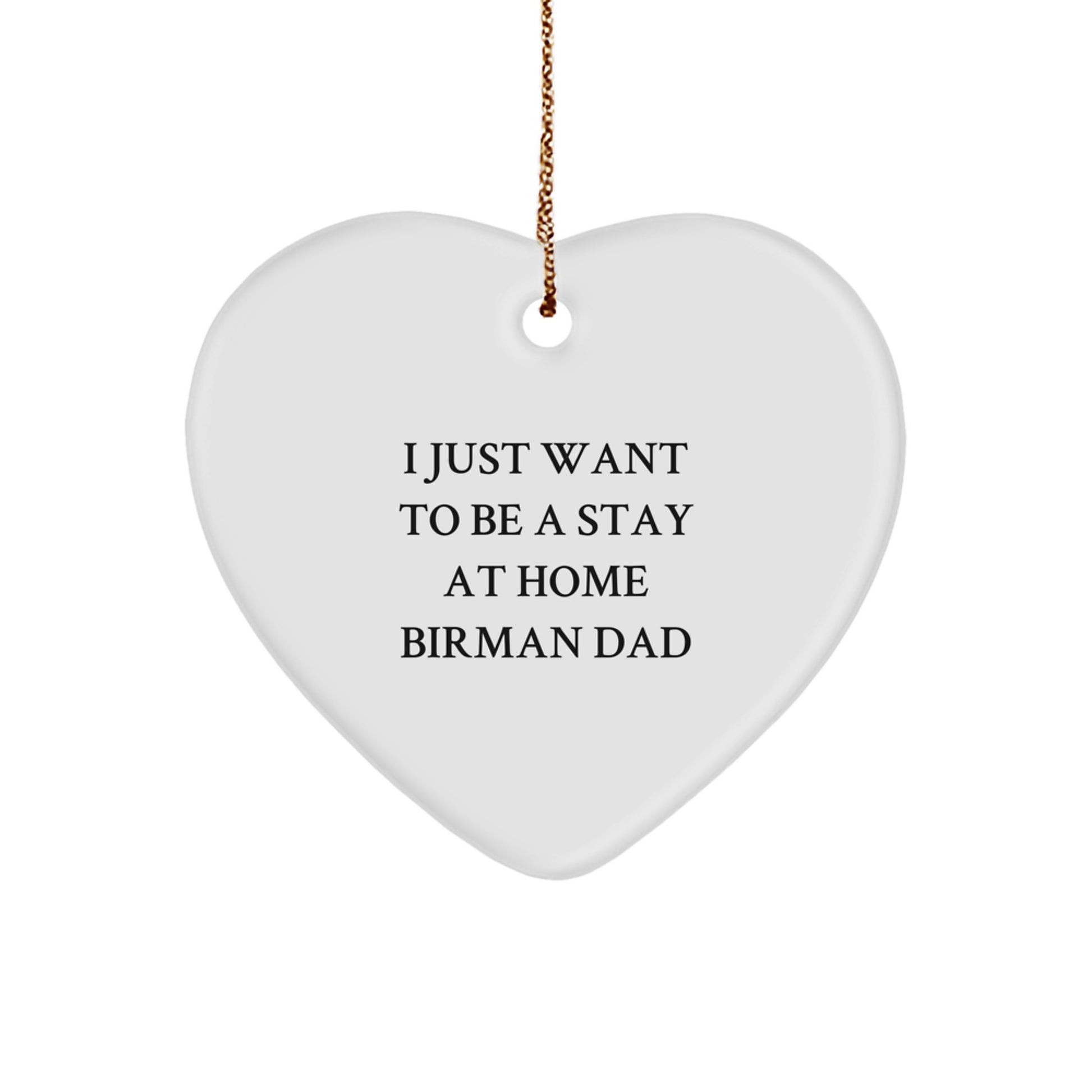 Funny Birman Cat Dad Gifts from Men, Gifts for Birman Cat Lovers, Heart Ornament for Christmas - Image 1