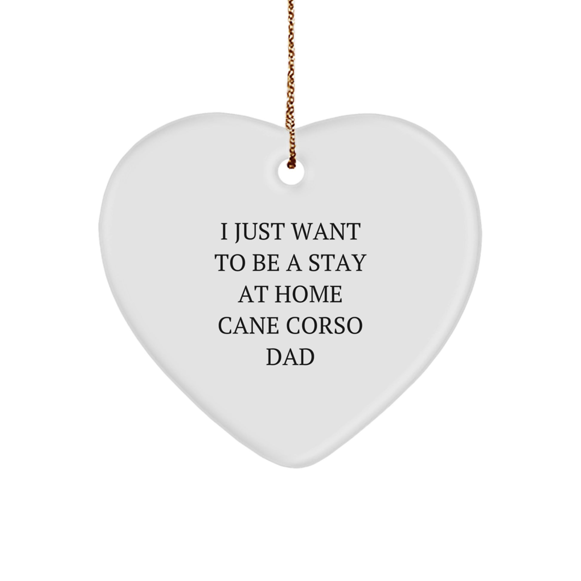 Funny Cane Corso Dog Heart Ornament Gifts from Dad to Cane Corso Dog Lover for Christmas Unique - Image 1