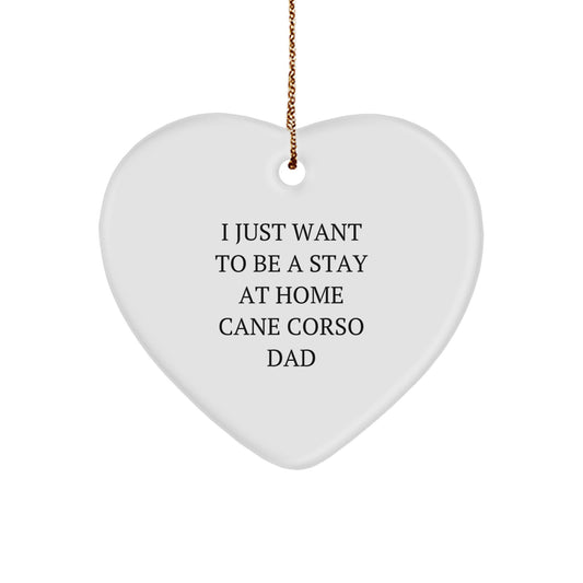 Funny Cane Corso Dog Heart Ornament Gifts from Dad to Cane Corso Dog Lover for Christmas Unique - Image 1