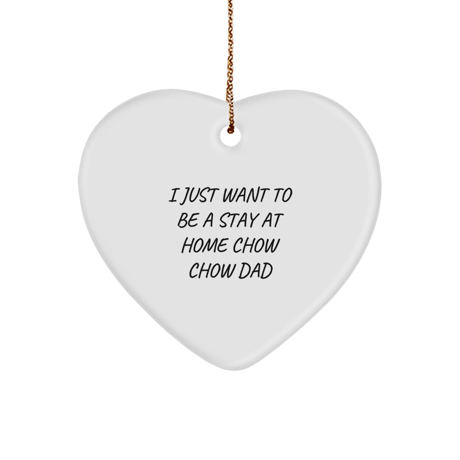 Funny Chow Chow Dog Gifts from Dad to Family Members - Heart Ornament for Christmas Unique - Image 1