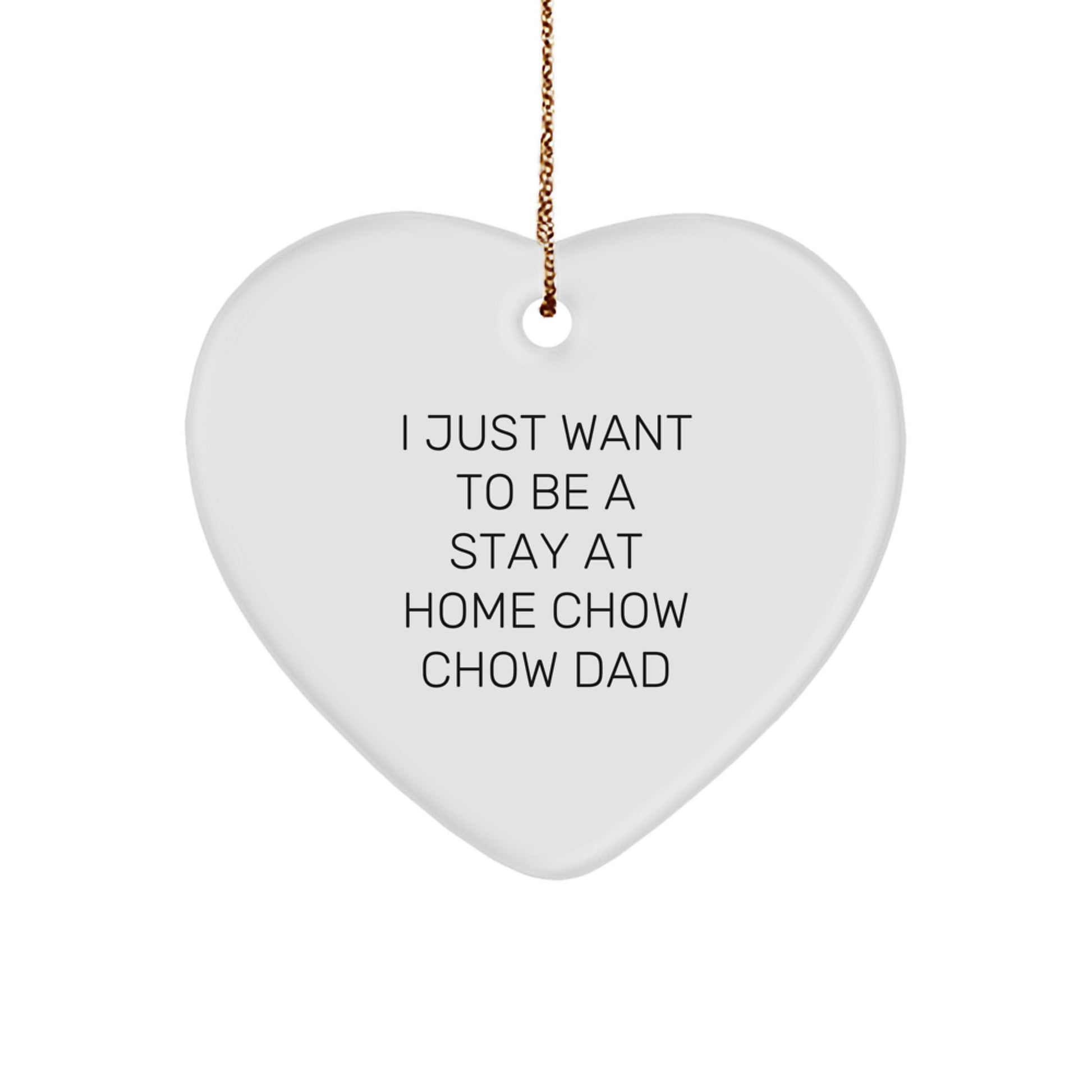 Chow Chow Dad Funny Heart Ornament Gifts from Men to Chow Chow Dog Owners for Christmas Unique Decorations - Image 1