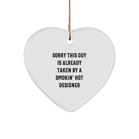 Funny Designer Heart Ornament Gifts from Friends to Family - Christmas Unique Gifts - Image 1