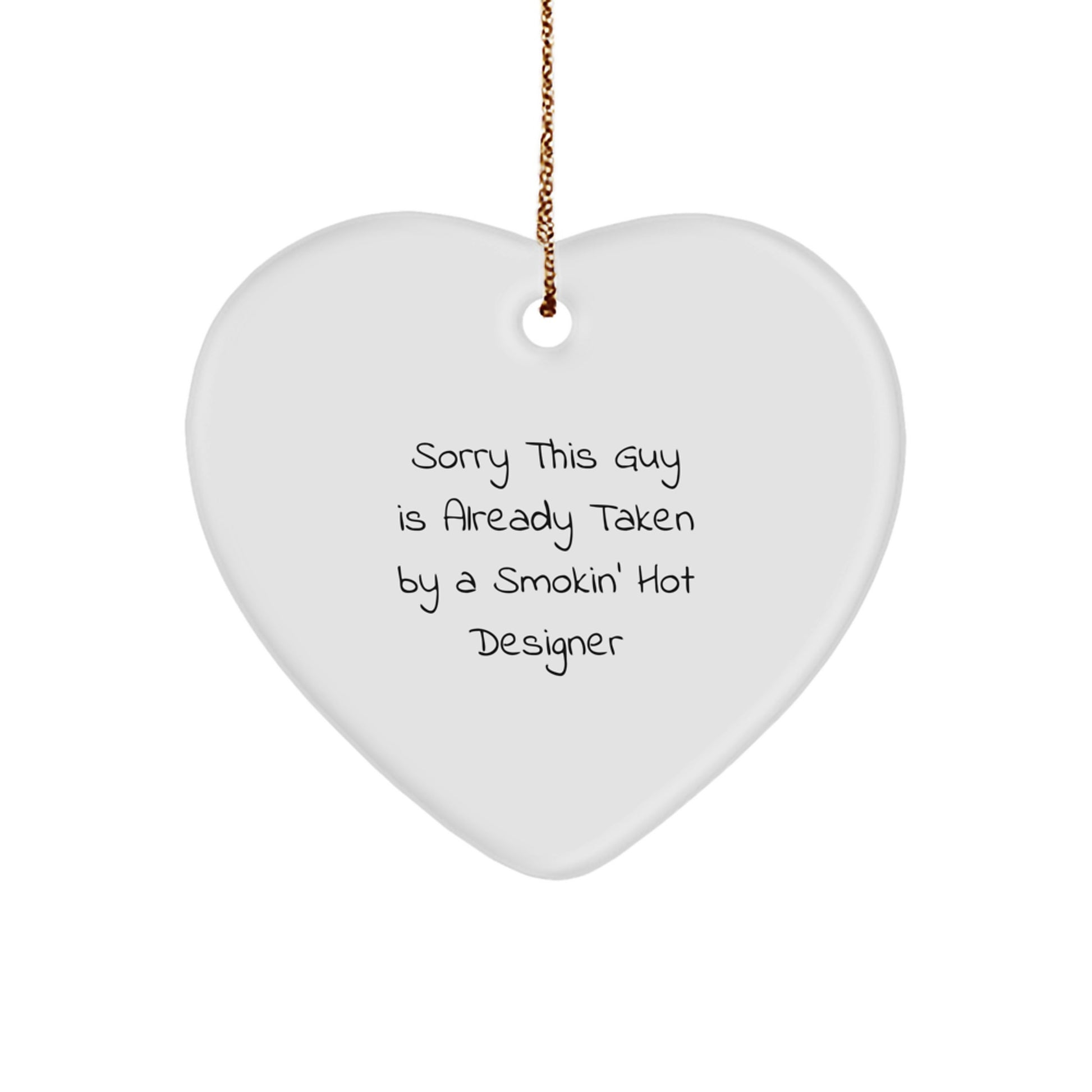 Unique Funny Designer Heart Ornament Gifts from Men to Women Friends Family at Christmas - Image 1