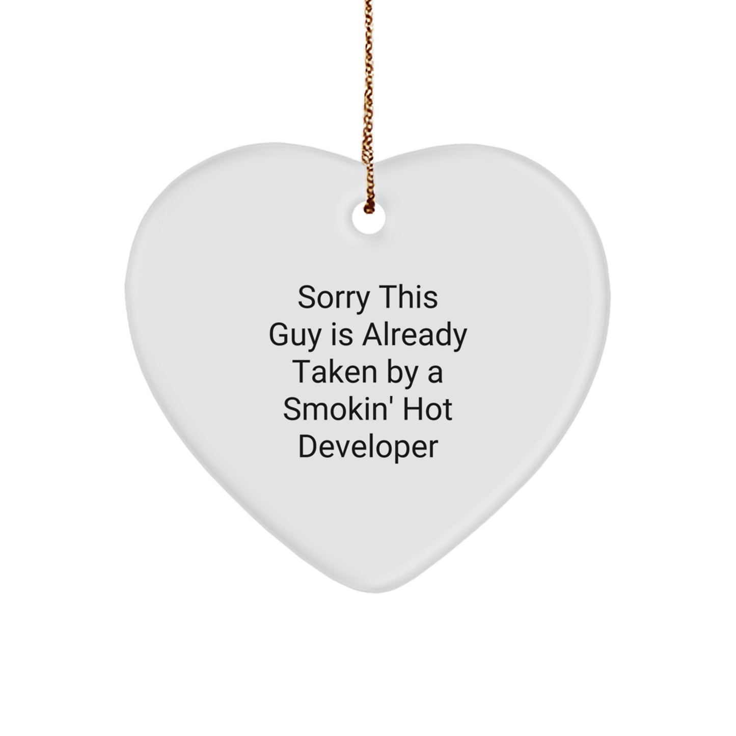 Funny Developer Heart Ornament Gifts from Friends for Men Christmas Unique Presents - Image 1