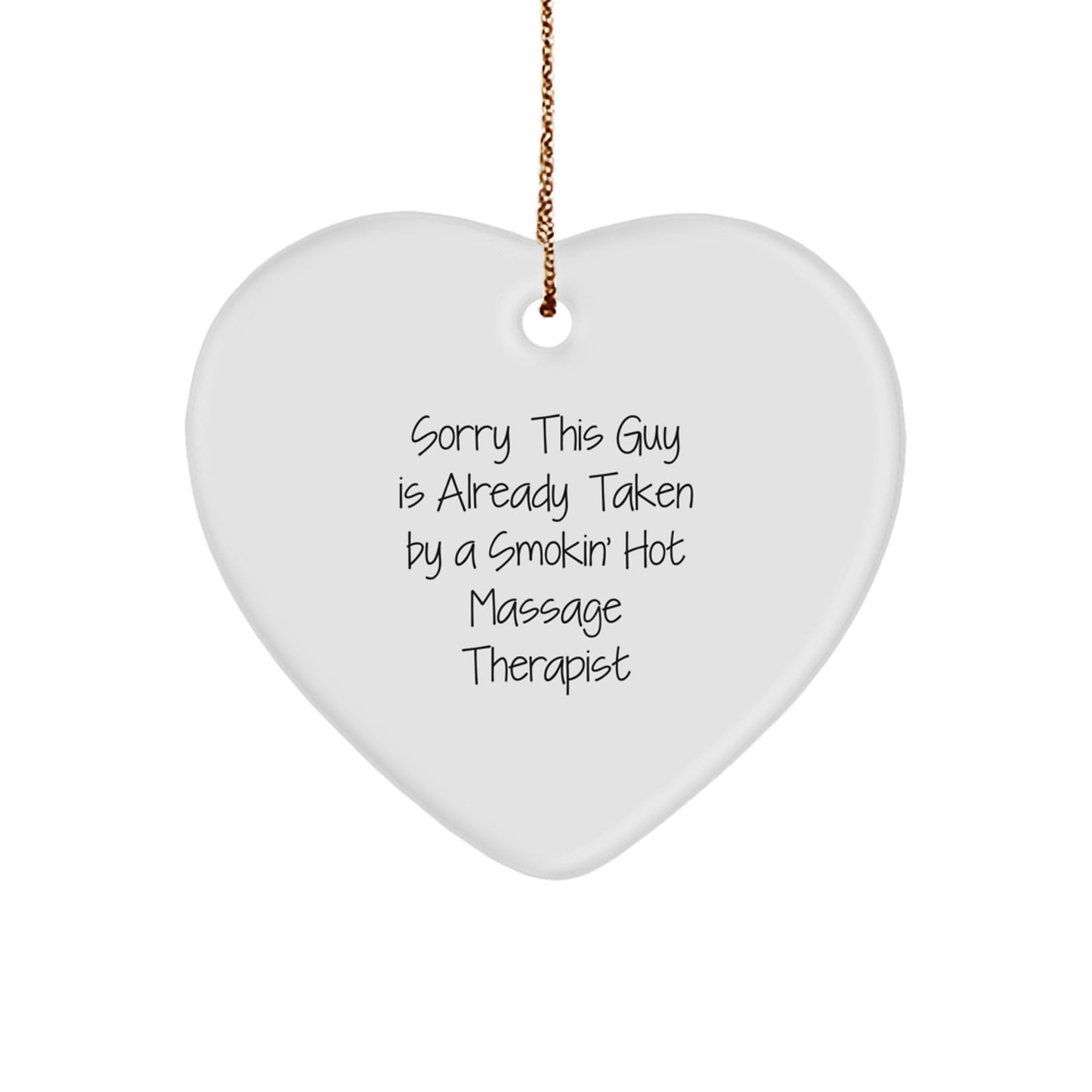 Funny Massage Therapist Heart Ornament Gifts from Friends for Men Women Coworkers Family - Image 1