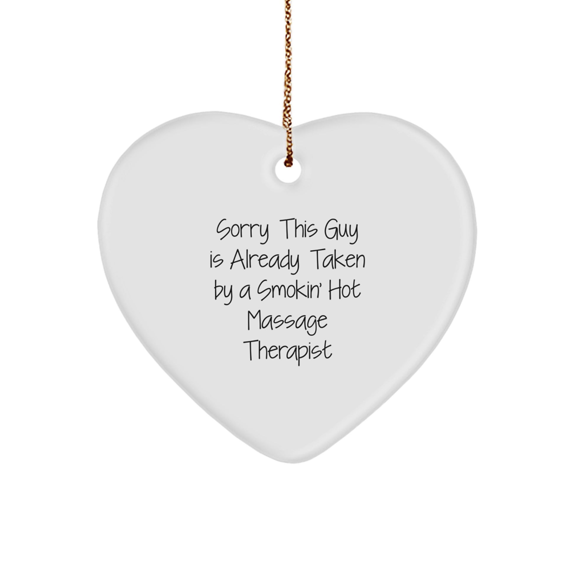 Funny Massage Therapist Heart Ornament Gifts from Friends for Men Women Coworkers Family - Image 1
