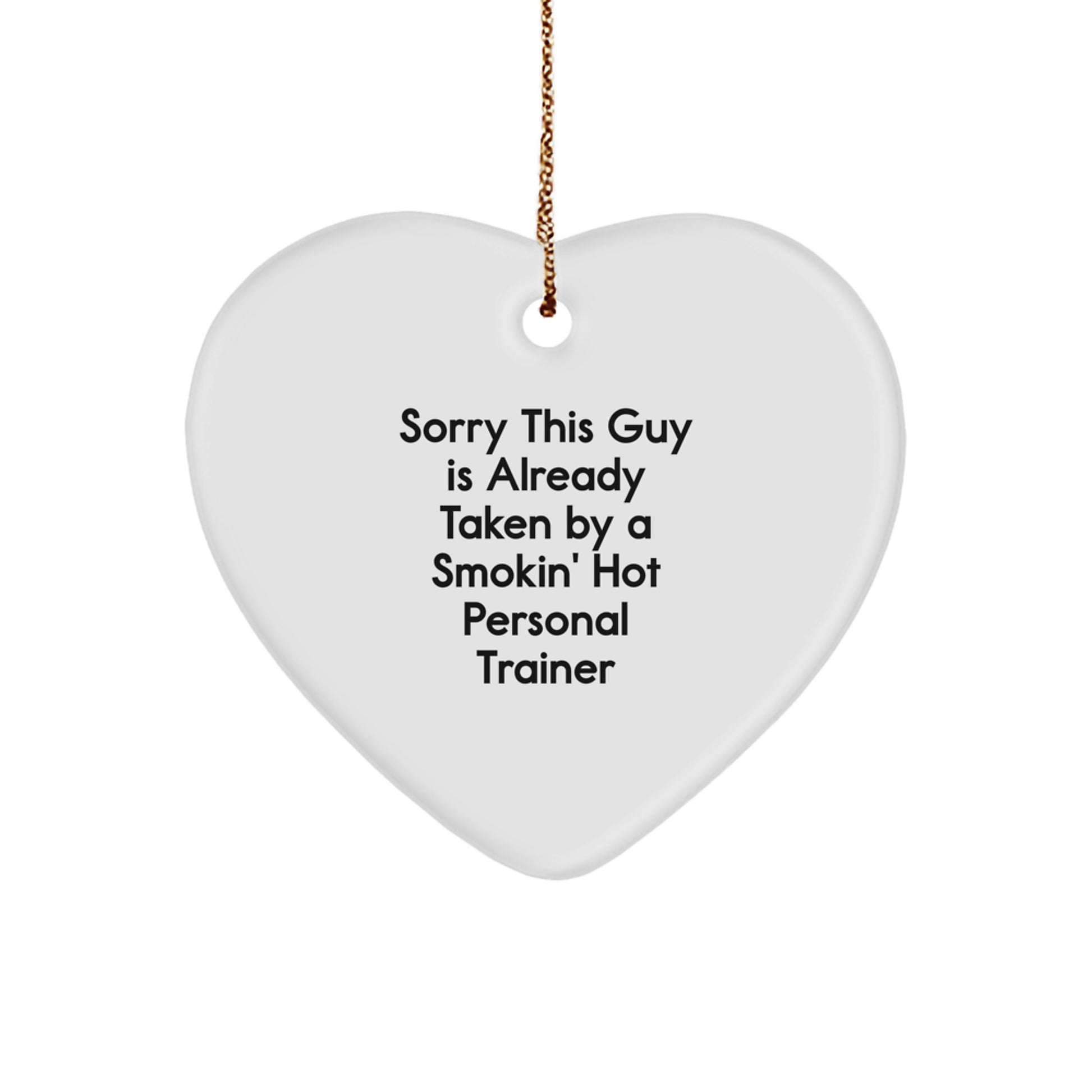 Funny Personal Trainer Gifts for Him, Heart Ornament from Friends, Christmas Unique Presents - Image 1