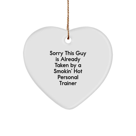 Funny Personal Trainer Gifts for Him, Heart Ornament from Friends, Christmas Unique Presents - Image 1