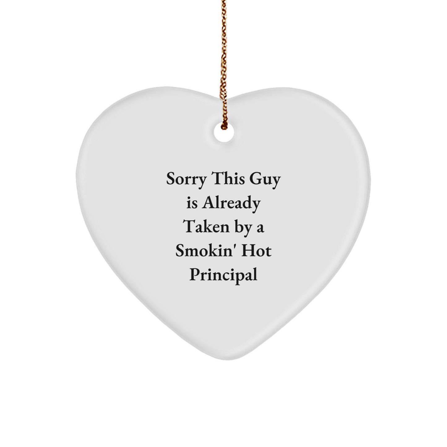 Funny Principal Gifts from Men Unique Heart Ornament for Principal Christmas Unique Gifts - Image 1