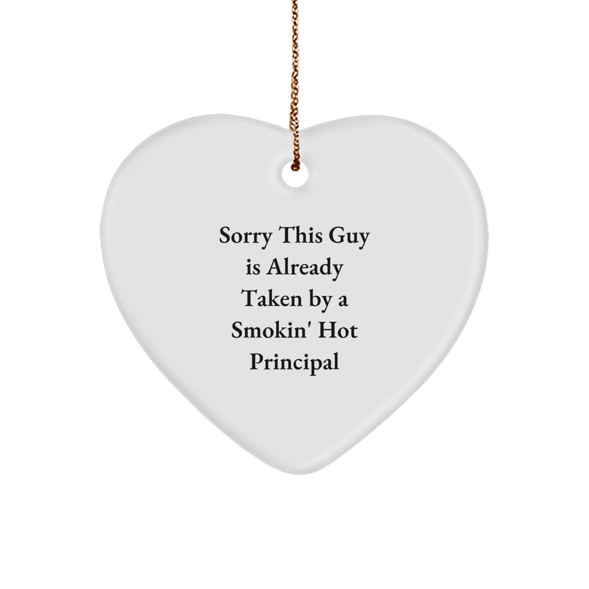 Funny Principal Gifts from Men Unique Heart Ornament for Principal Christmas Unique Gifts - Image 1
