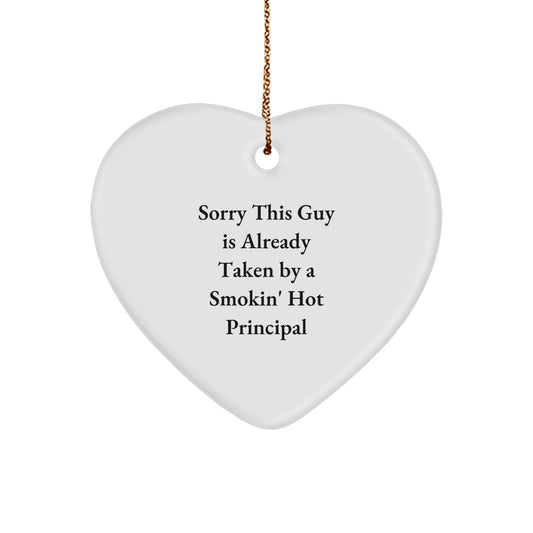 Funny Principal Gifts from Men Unique Heart Ornament for Principal Christmas Unique Gifts - Image 1