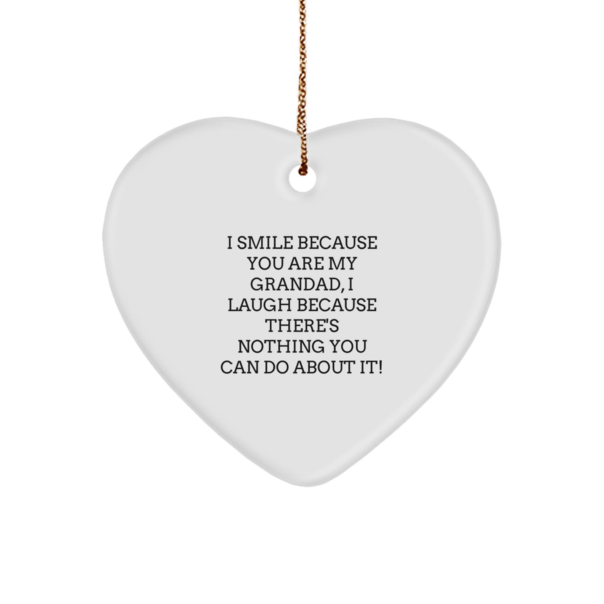 Funny Heart Ornament Gifts from Family to Grandad for Christmas - Image 1