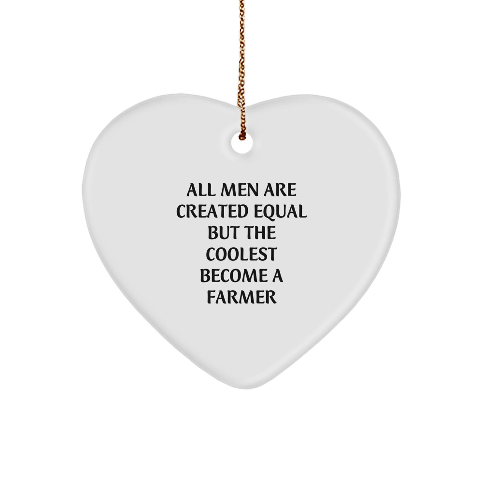 Funny Farmer Gifts for Men from Friends, Heart Ornament for Christmas Unique Gifts - Image 1