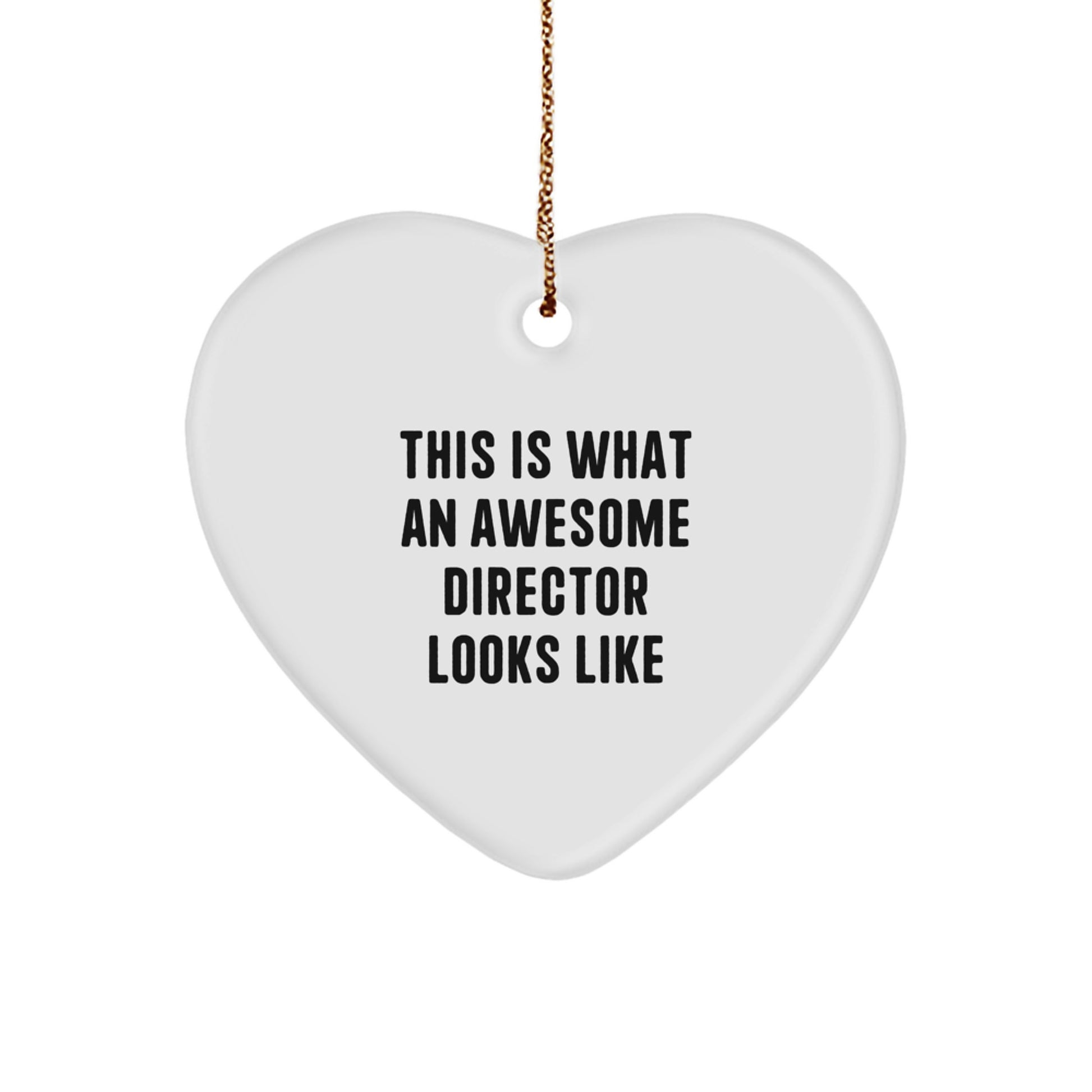 Funny Director Quotes Heart Ornament Gifts for Men, Women, Friends, Coworkers, Family - Christmas Unique Presents from Husband, Wife, Sweetheart, Sweethearts - Image 1