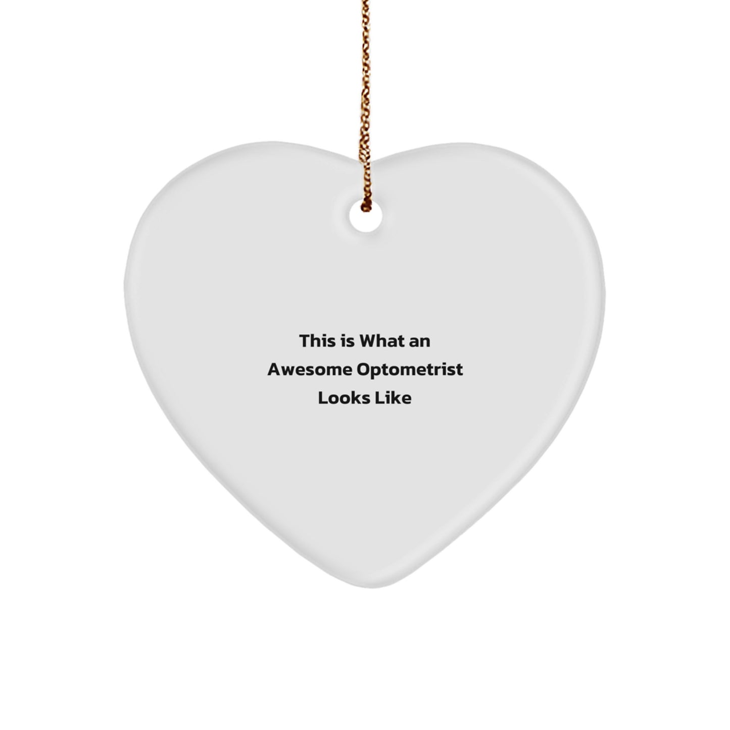 Optometrist Gifts from Friends, Heart Ornament with Inspirational Quote, Christmas Unique Presents for Optometrist - Image 1