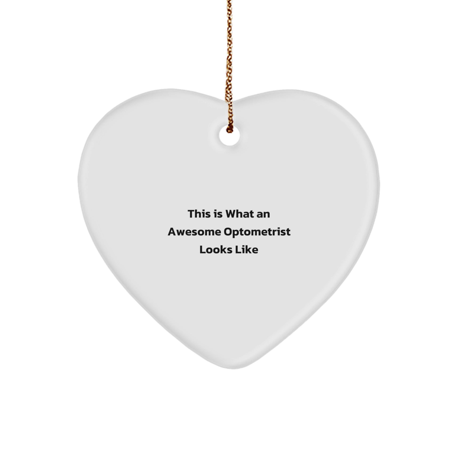 Optometrist Gifts from Friends, Heart Ornament with Inspirational Quote, Christmas Unique Presents for Optometrist - Image 1