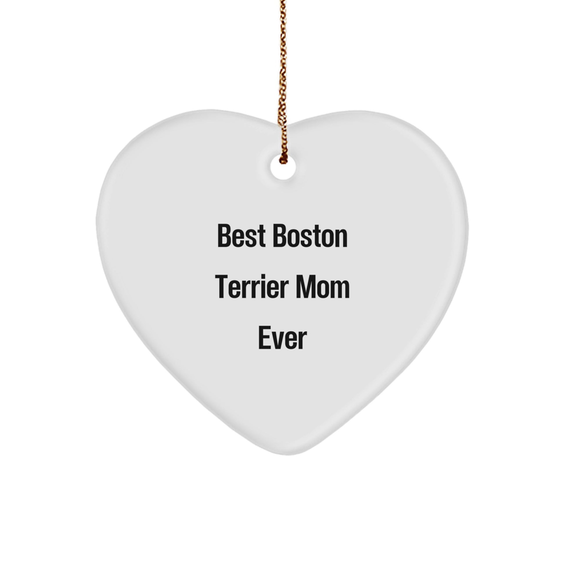 Boston Terrier Dog Mom Heart Ornament Cute Funny Gifts from Family for Christmas Unique Gifts - Image 1