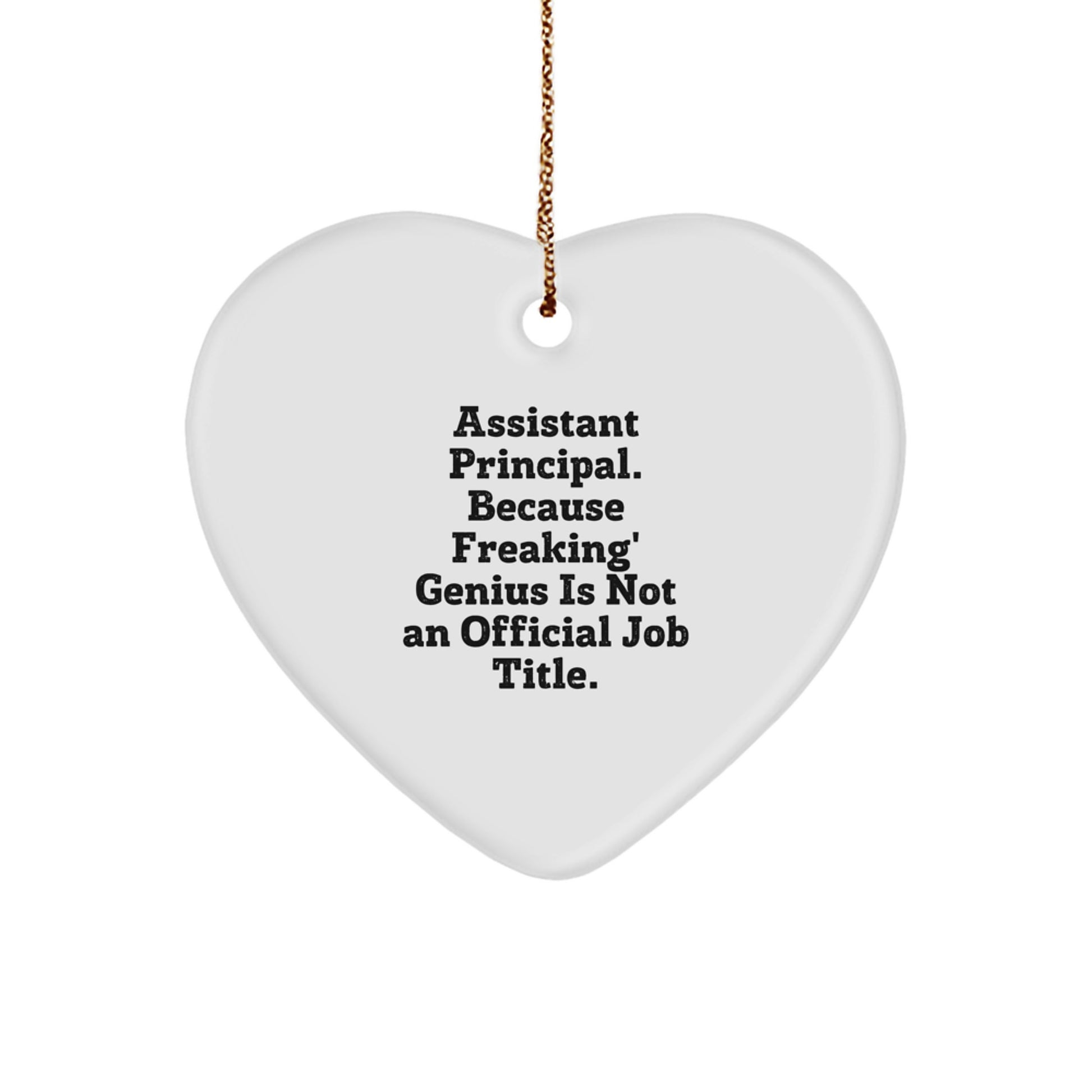 Gifts from Men to Assistant Principals, Funny Heart Ornaments for Christmas Unique Gifts, Assistant Principal Gifts from Friends - Image 1