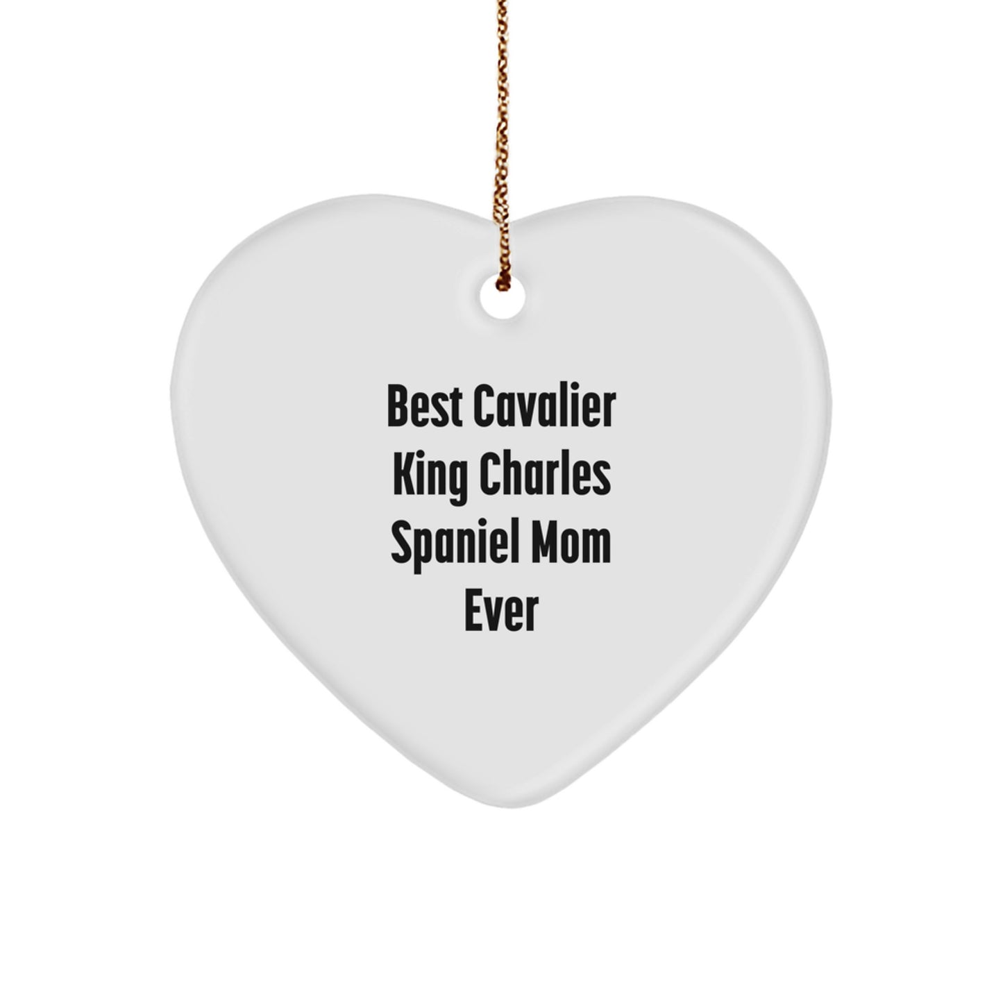 Funny Cavalier King Charles Spaniel Dog Mom Gifts, Heart Ornament, Christmas Unique Presents from Friends, Family - Image 1
