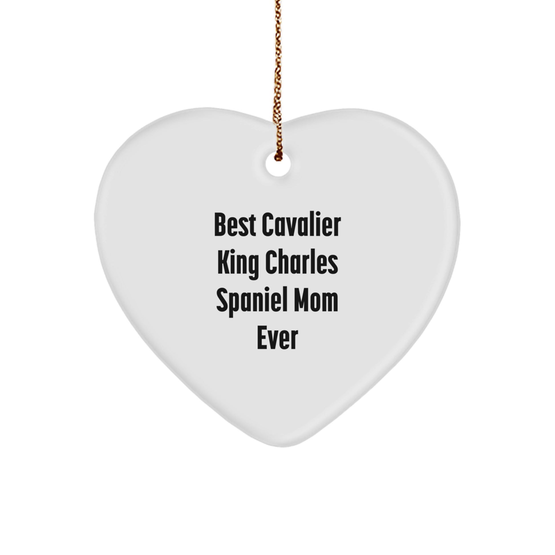 Funny Cavalier King Charles Spaniel Dog Mom Gifts, Heart Ornament, Christmas Unique Presents from Friends, Family - Image 1