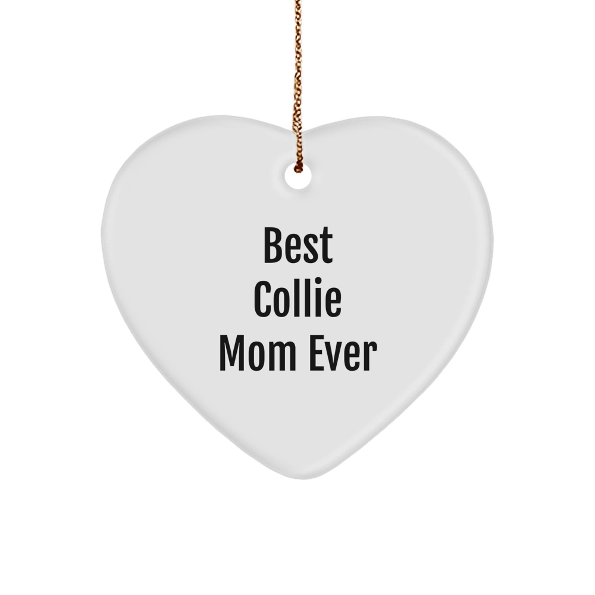 Heartfelt Collie Dog Mother's Love Gifts from Family to Collie Dog Mom for Christmas Unique Collie Dog Ornament - Image 1