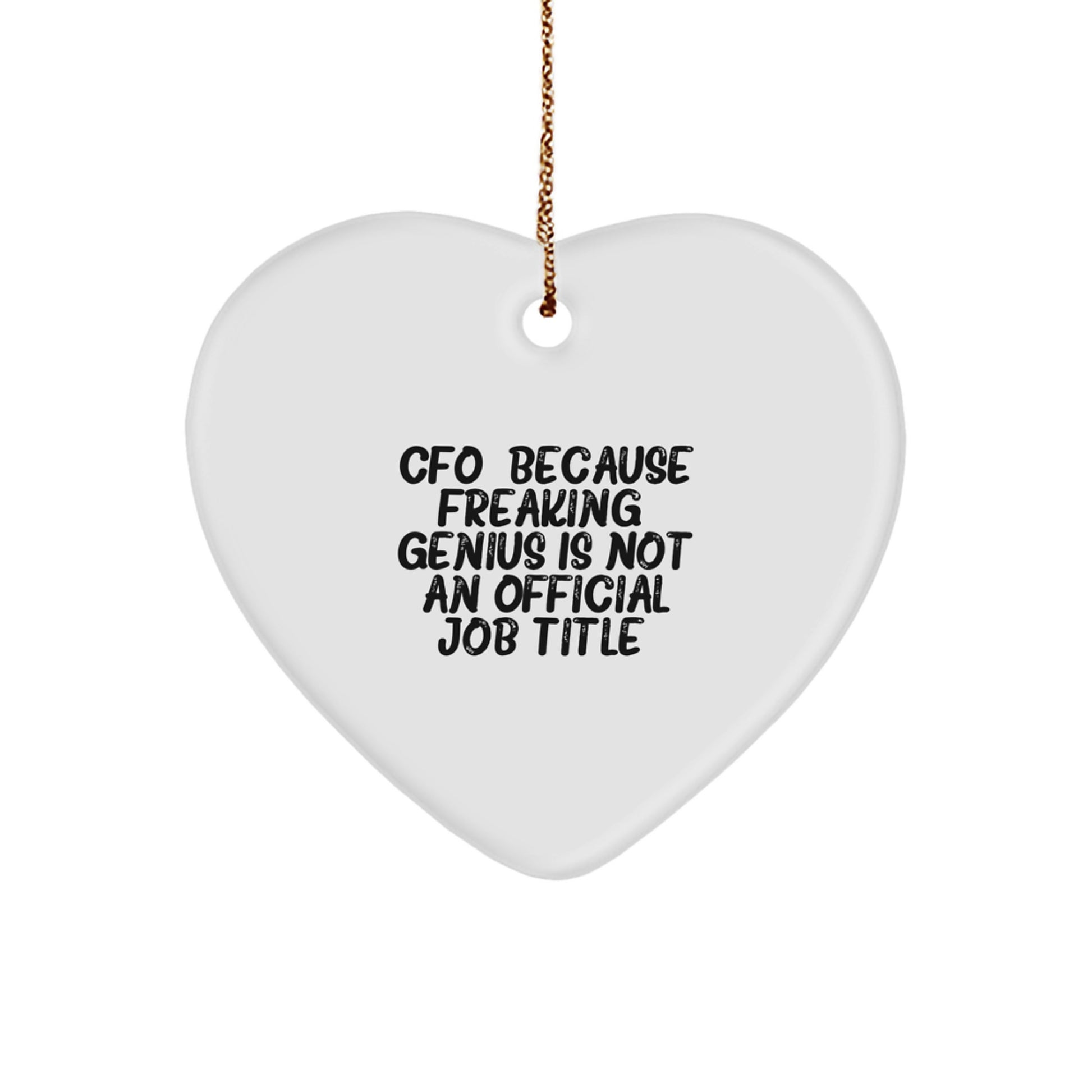 Funny CFO Gifts from Men, Heart Ornament for CFO, Christmas Unique Gifts - Image 1