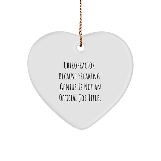 Funny Chiropractor Christmas Unique Gift Ideas Chiropractor Heart Ornament Funny Quote Gifts from Men Friends to Chiropractors - Image 1