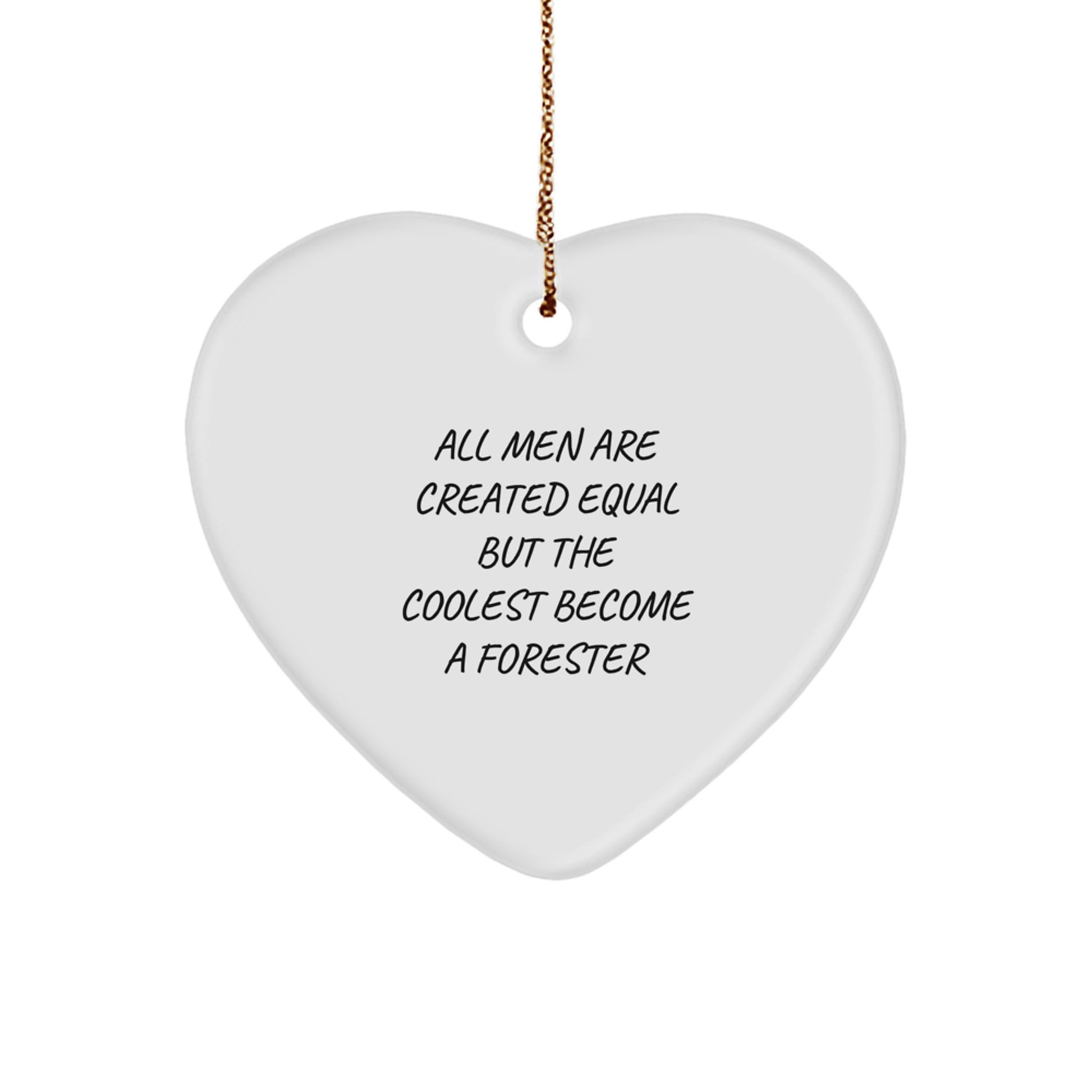 Funny Forester Gifts from Men to Forester Friends Unique Christmas Ornament Quotes - Image 1