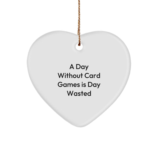 Funny Card Games Gifts from Men for Christmas Unique Gifts - Heart Ornament - Image 1