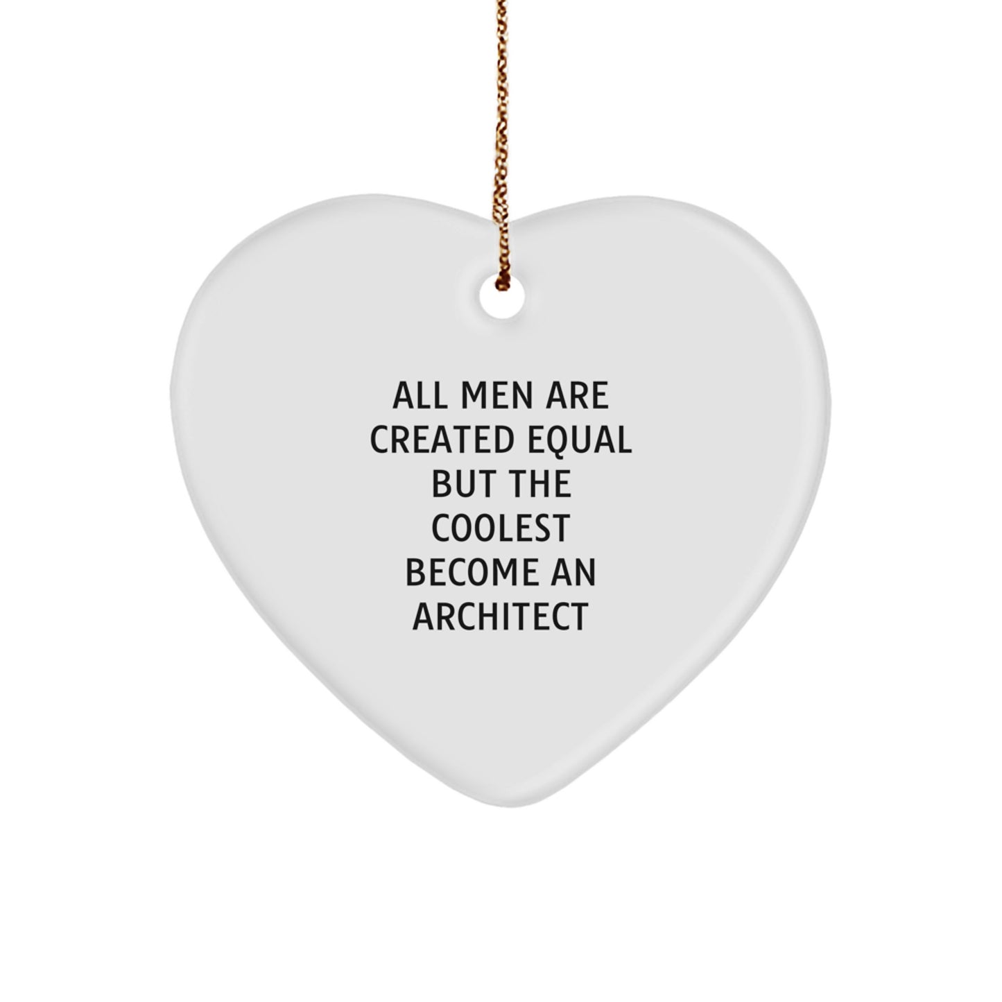 Funny Architect Heart Ornament Gifts from Men to Cool Architect Friends and Family - Christmas Unique Gifts for Architect Lovers - Image 1