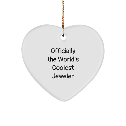 Jeweler Heart Ornament Gift for Coworkers - Officially The World's - Image 1