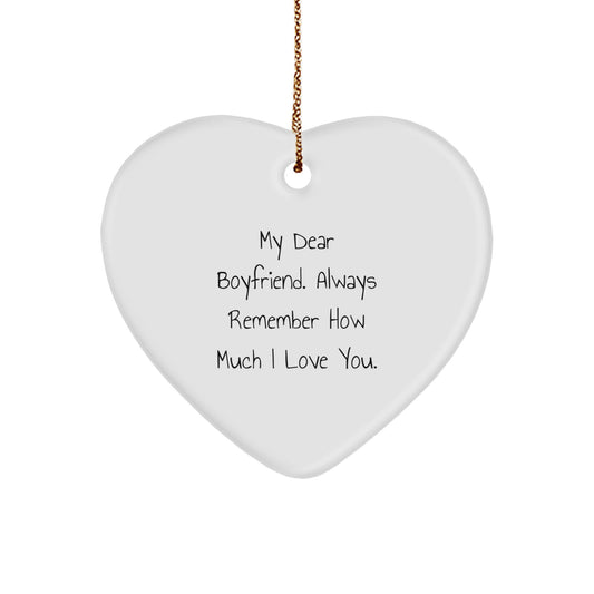 Funny Sweetheart Gifts from Family - Heart Ornament with Inspirational Quote for Men at Christmas Unique Gifts - Image 1