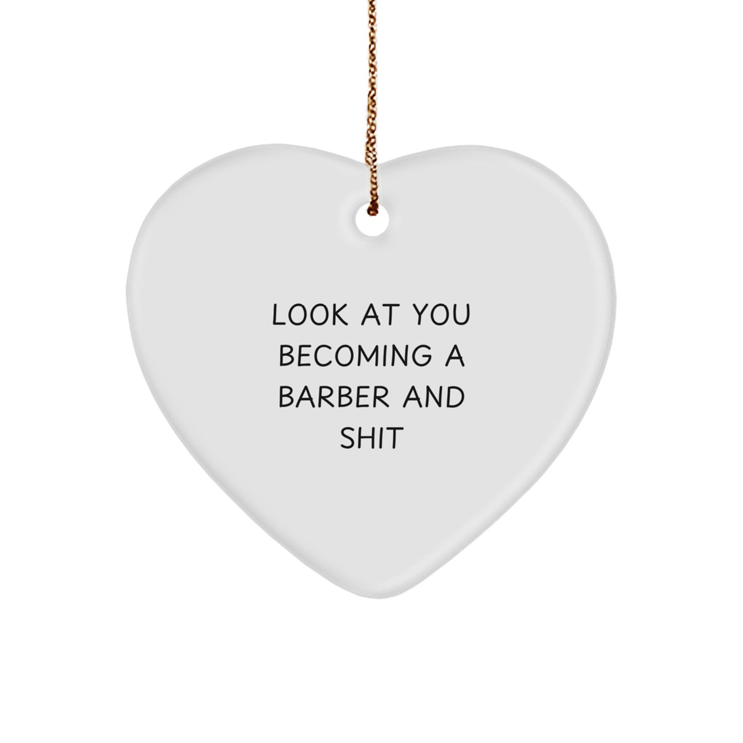 Funny Barber Heart Ornament Gifts from Men to Family for Christmas Unique - Image 1