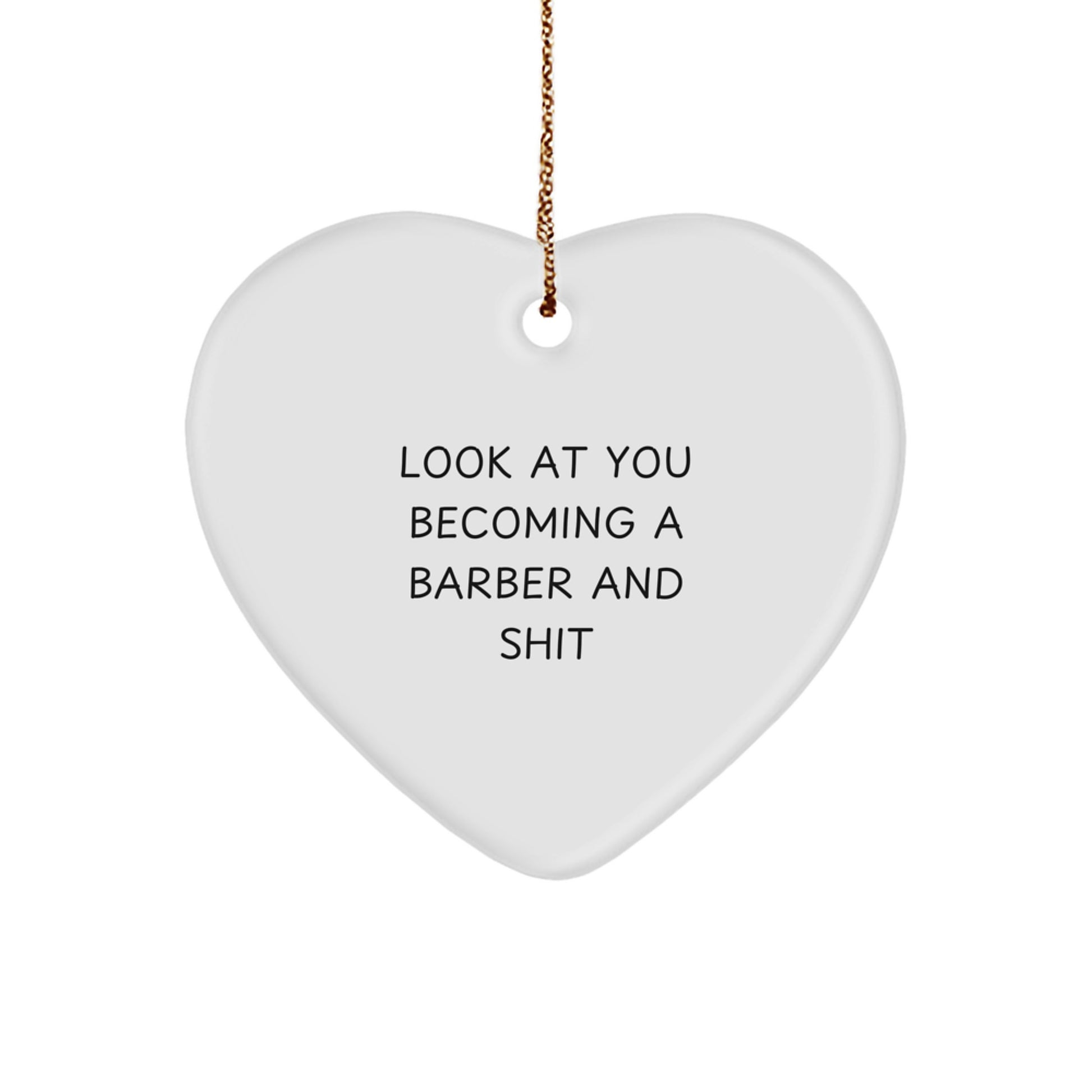 Funny Barber Heart Ornament Gifts from Men to Family for Christmas Unique - Image 1