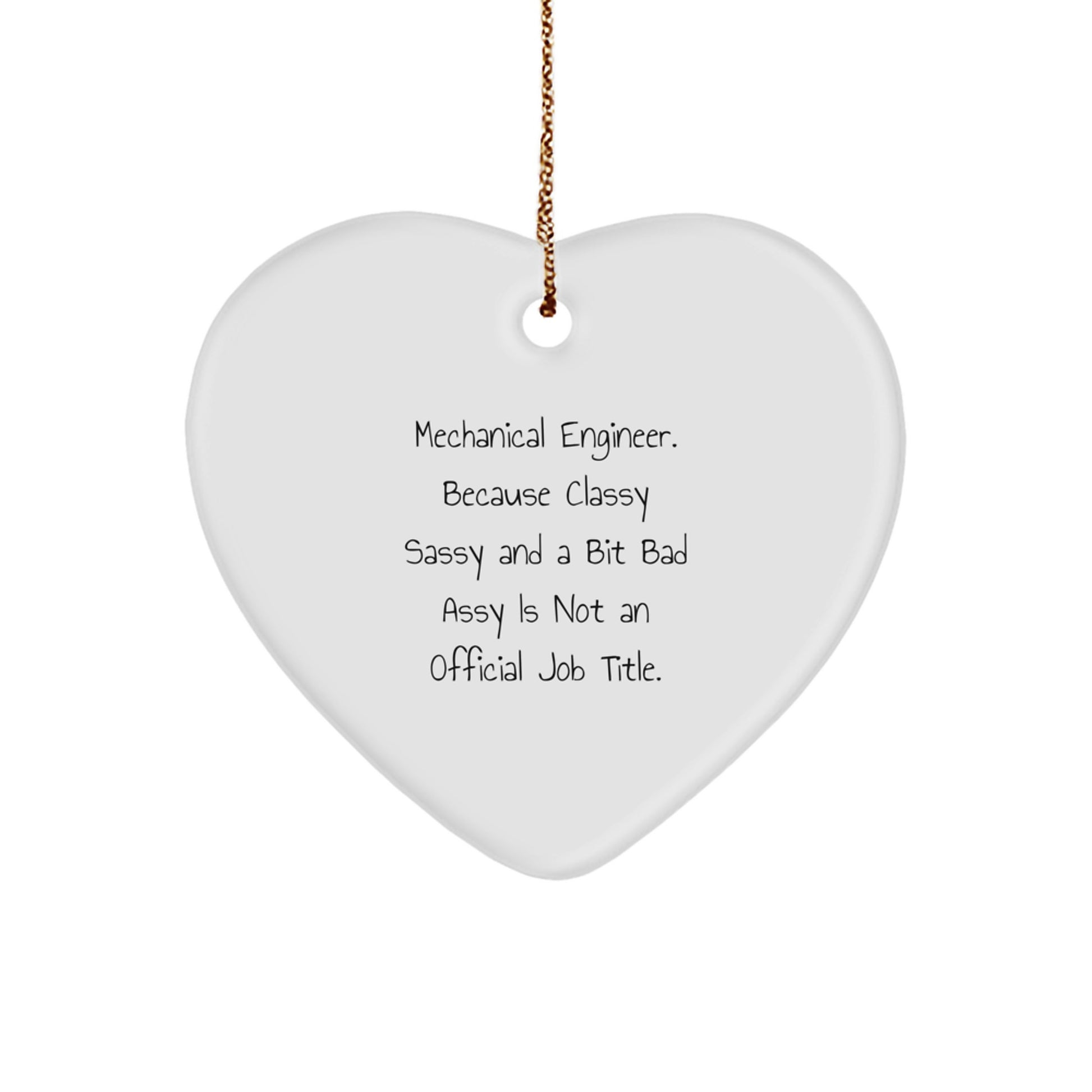 Funny Mechanical Engineer Gifts, Heart Ornament for Men, Unique Christmas Unique Gifts from Friends, Family, or Coworkers, Mechanical Engineer Heart Ornament for Him - Image 1