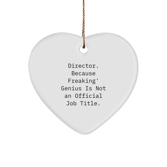 Funny Director Heart Ornament Gifts from Friends for Director Christmas Unique Gifts - Image 1