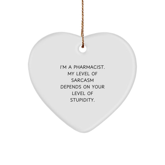 Heartfelt Sarcastic Pharmacist Gift from Friends and Family for Christmas Unique Ornaments - Image 1