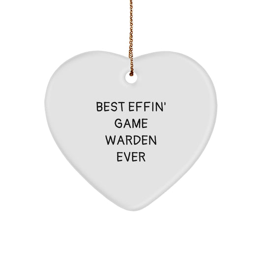 Game Warden Christmas Ornament for Him Best Effin Game Warden Gift - Image 1